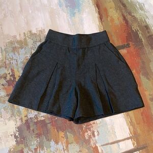 Kit and Ace Dark Gray Pleated Skort-Style Shorts